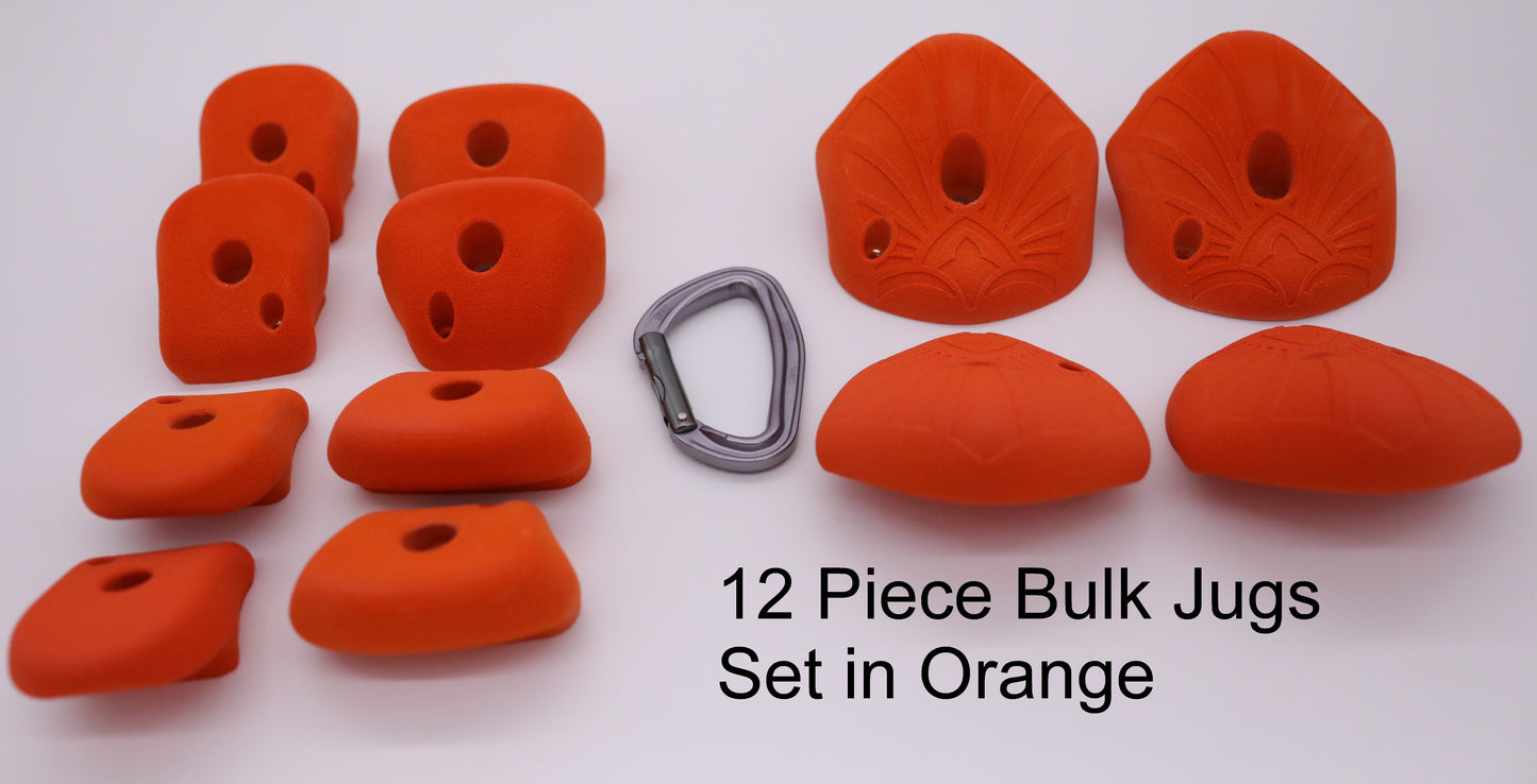 Jugs 12 Piece Bulk Set, Bolt On Climbing Holds
