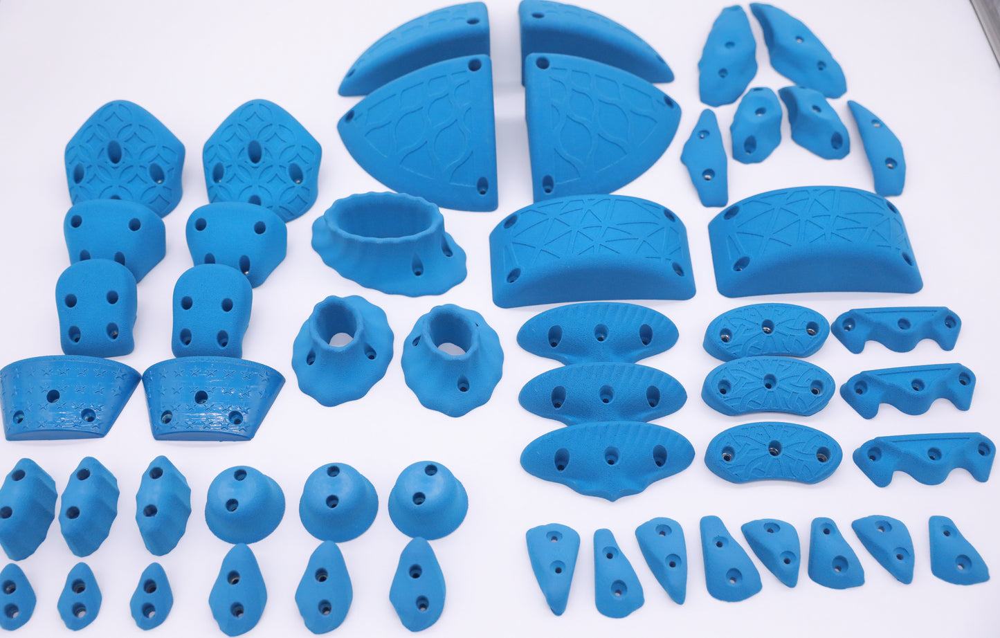 52 Piece Ultimate Screw On Climbing Hold Set, for use With Wood Screws Only