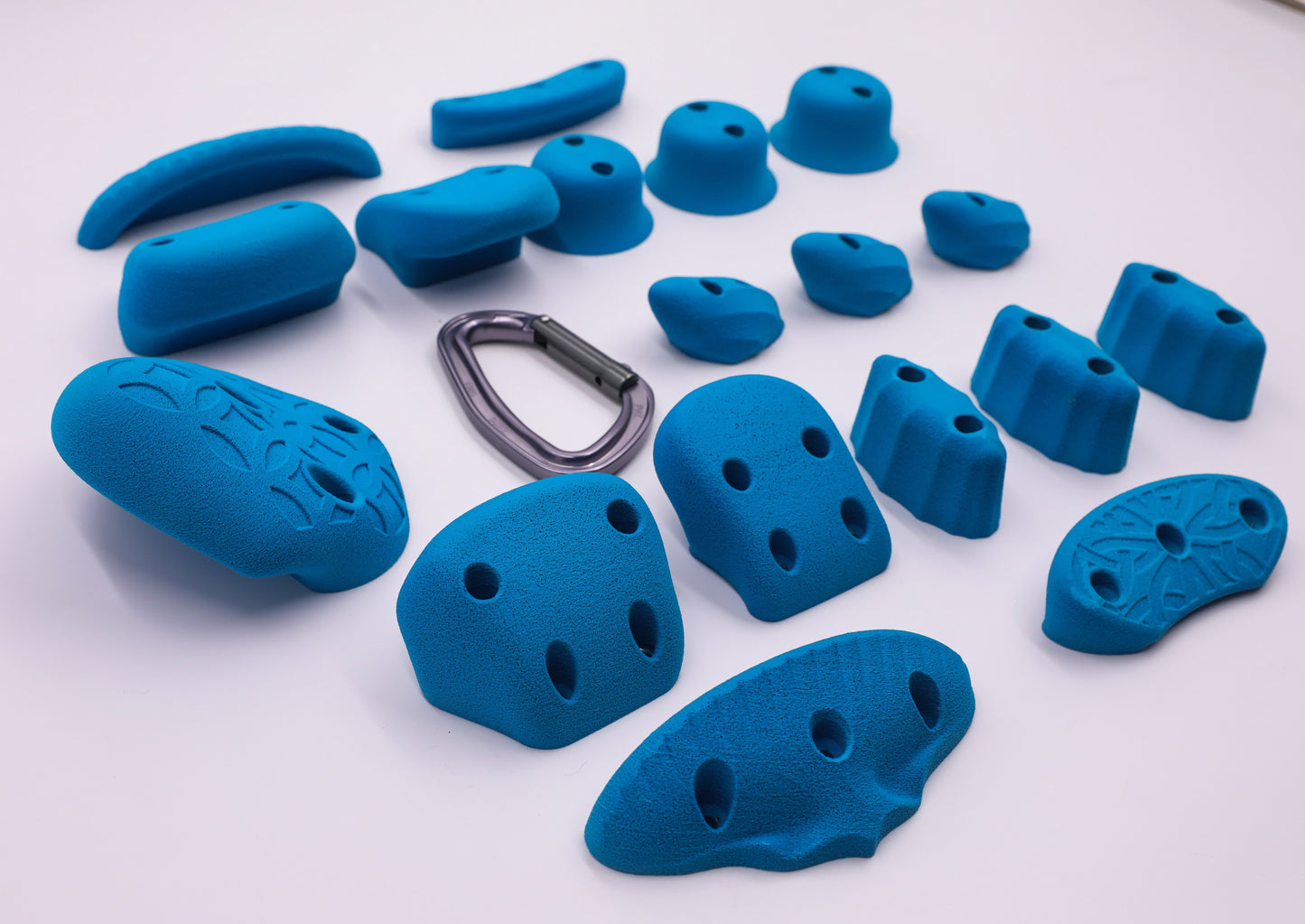 Beginners and Kids Deluxe Climbing Hold Set, Screw On Climbing Holds