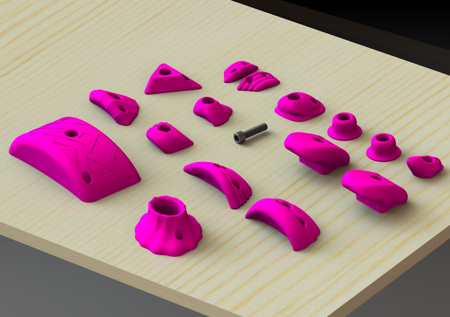 Bolt On Climbing Holds, 16 Piece Starter Set