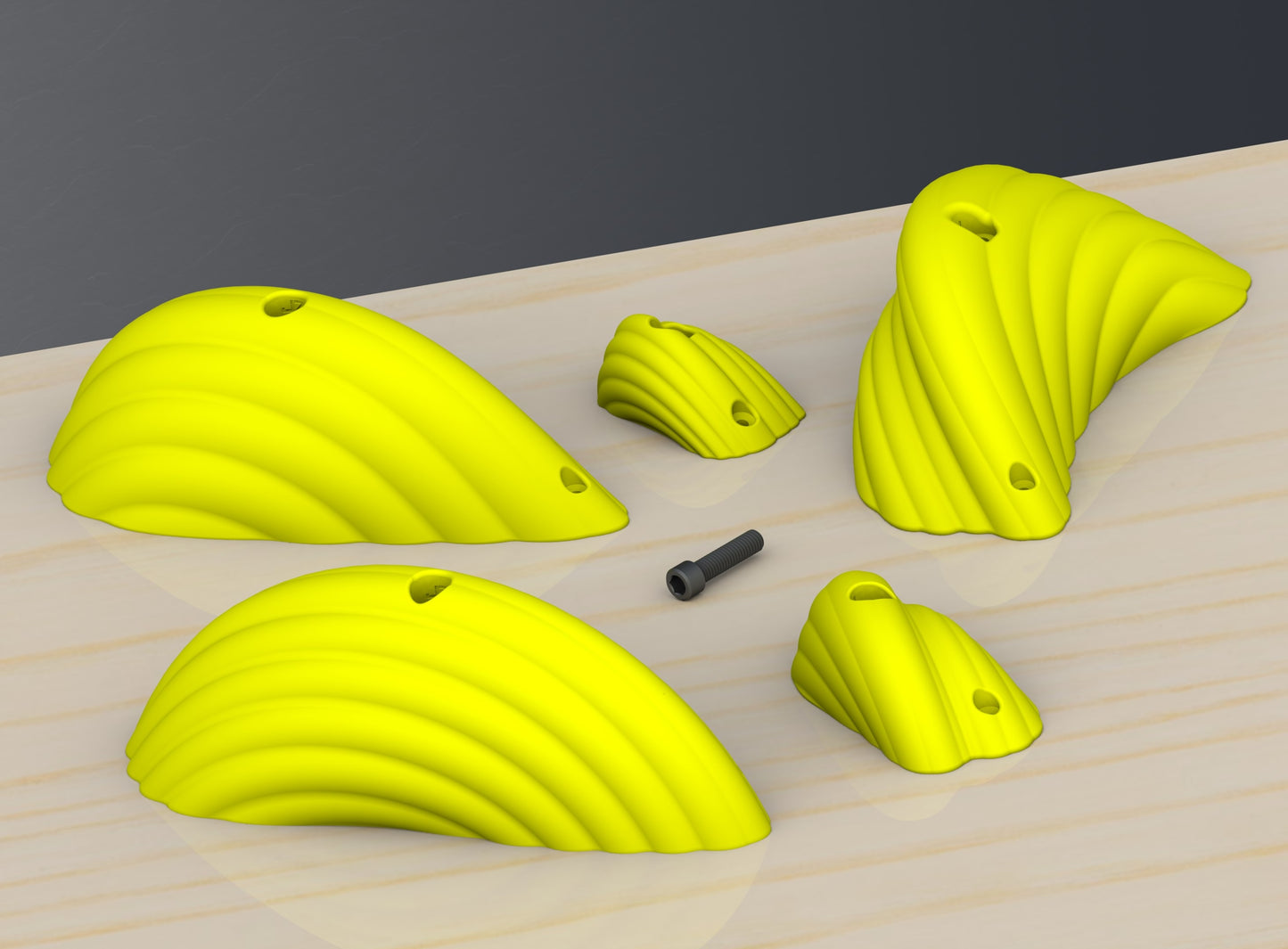 Bolt On Climbing Holds, Swarm Pinches 5 Piece Set