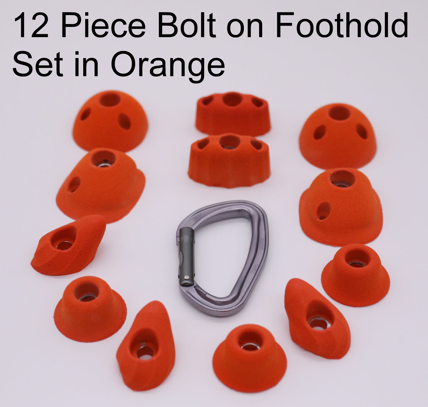 Footholds Set, 12 Bolt On Climbing Holds