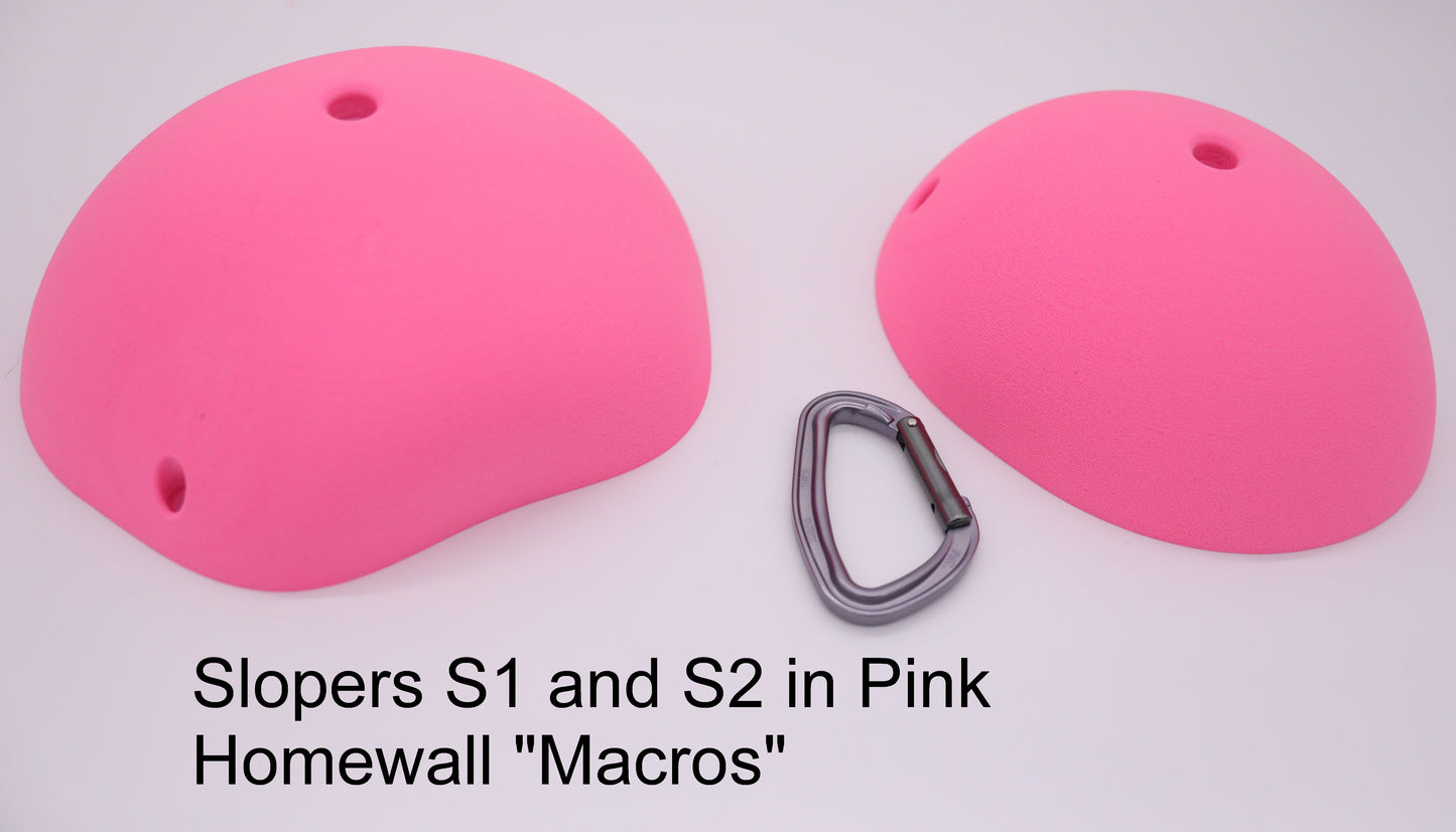 Large Slopers, 2 Bolt On Climbing Holds, Homewall Macros