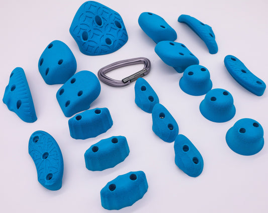 Beginners and Kids Deluxe Climbing Hold Set, Screw On Climbing Holds