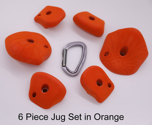 Jugs 6 Piece Set, Bolt On Climbing Holds