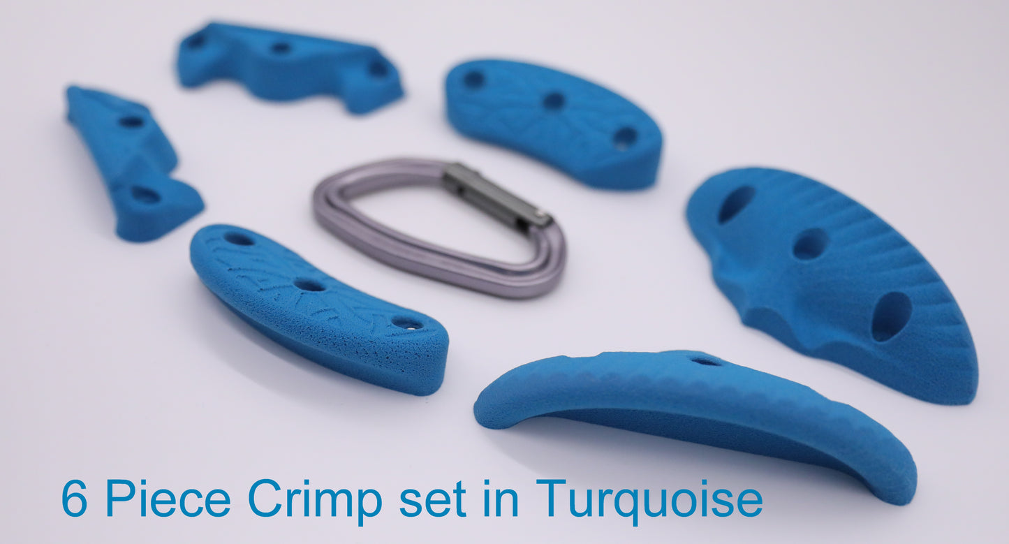 6 Piece Crimps Set, Screw On Climbing Holds for use With Wood Screws Only