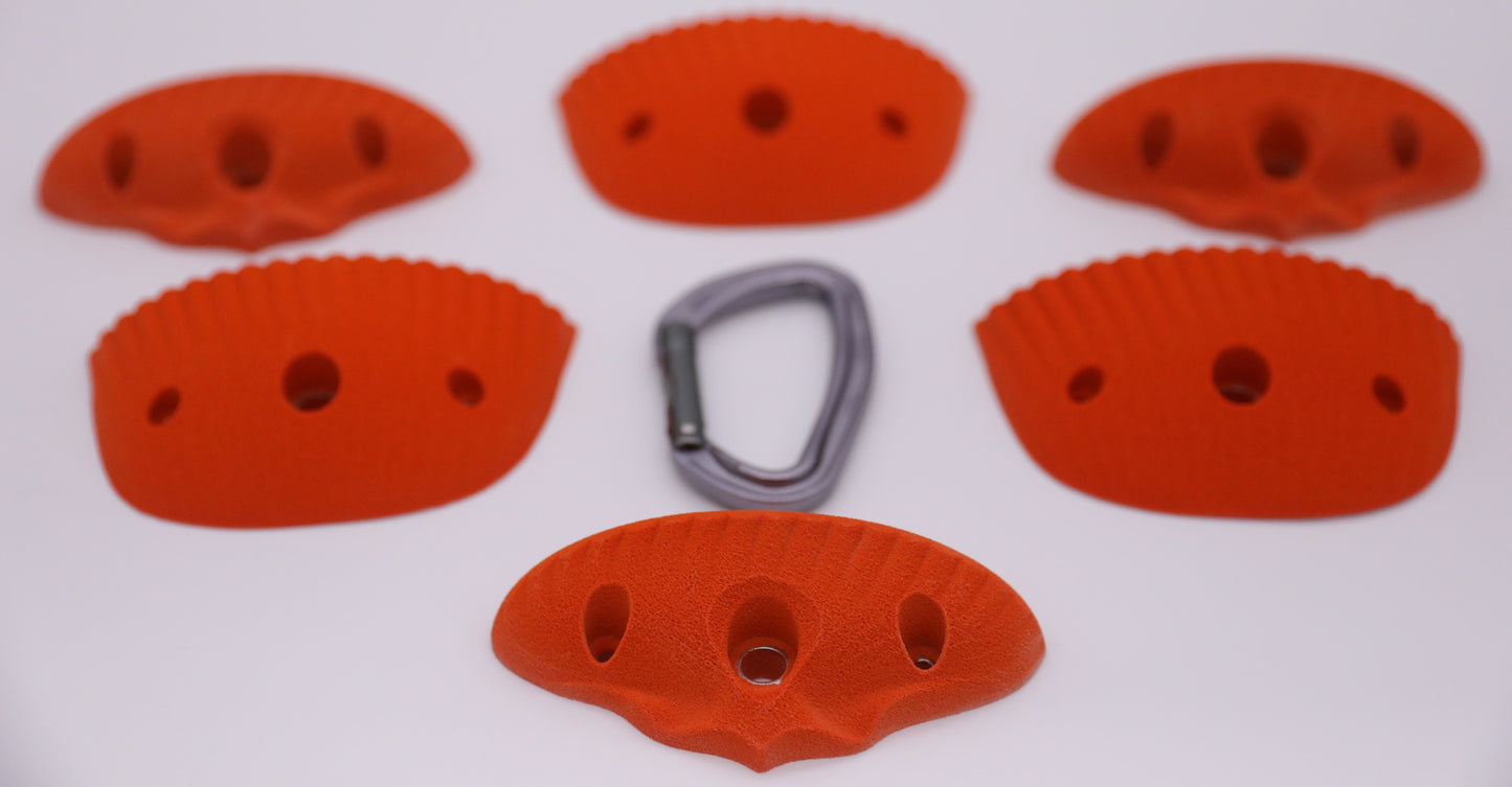 Clamshell Set, 6 Bolt on Climbing Holds