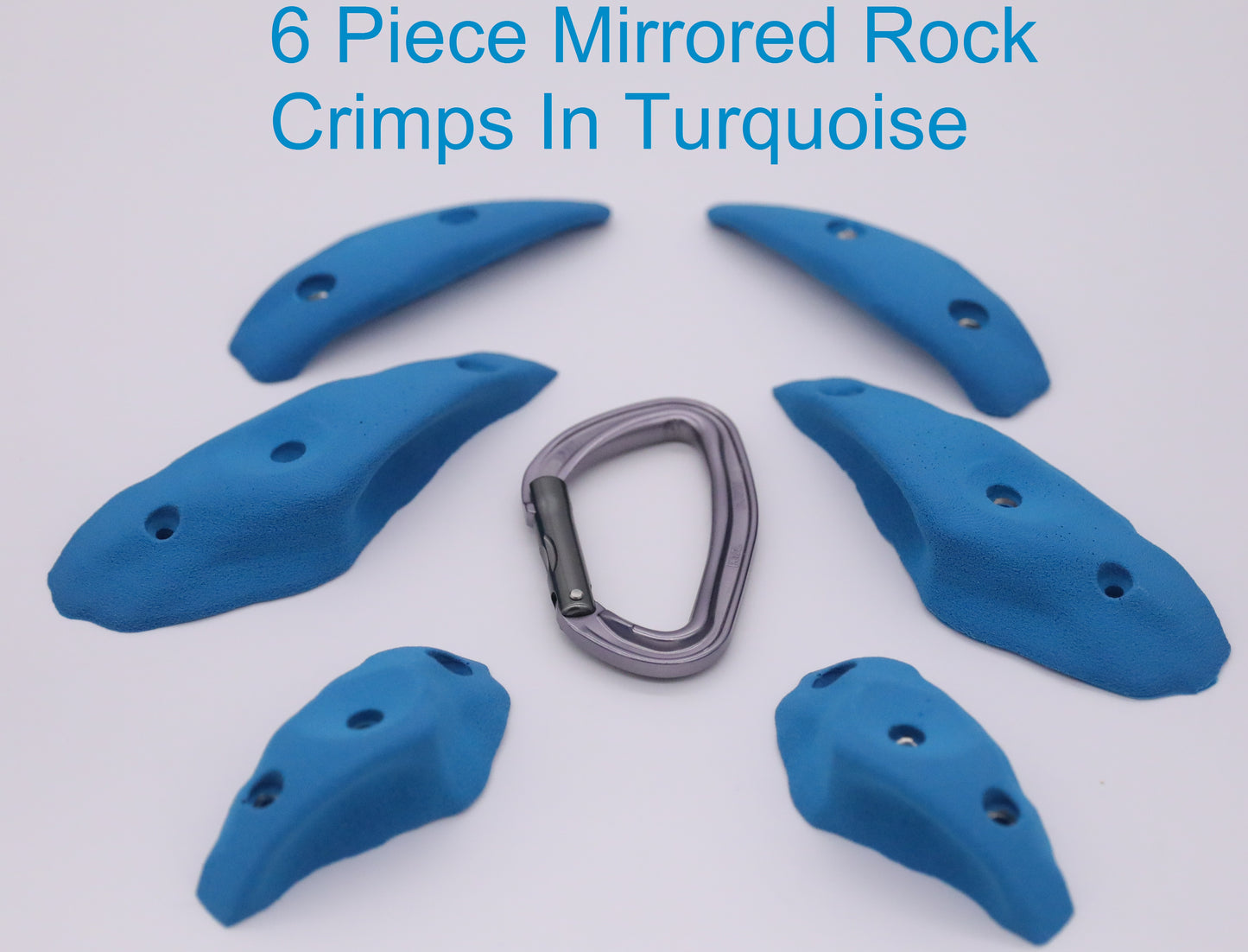 6 Piece Mirrored Rock Crimps, Screw On Climbing Holds for use With Wood Screws Only